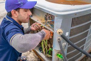 AC unit being tinkered Weatherford, TX